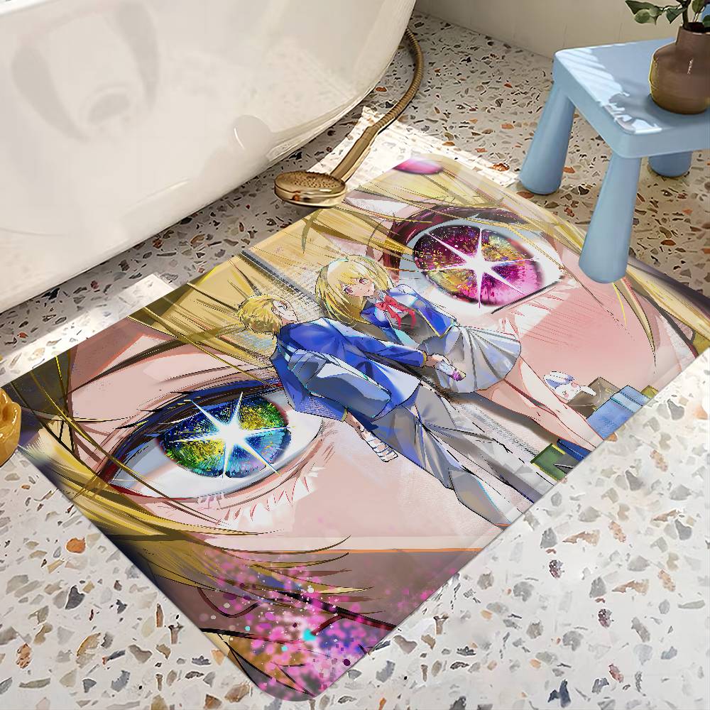 OSHI NO KO CARTOON GIRL Bath Mat Kids Room Bedroom Decoration Balcony Anti-Slip Doormat Living Room Alfombra