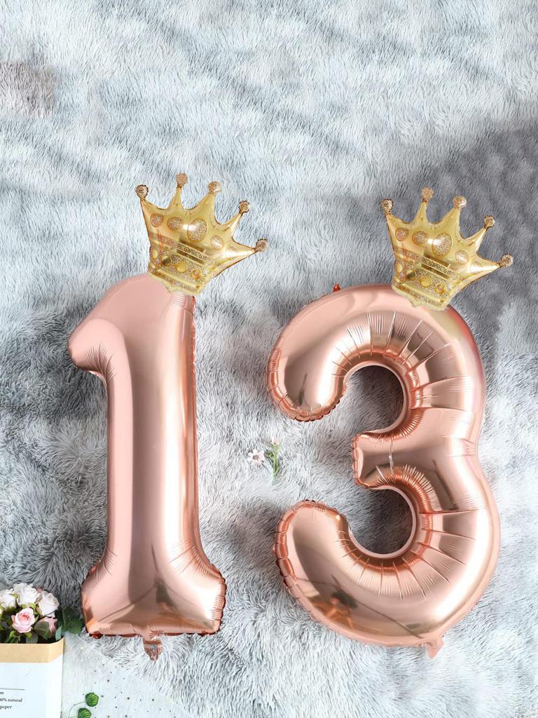 1PC Number+1PC Crown Balloon Birthday Wedding Party Decoration Balloon