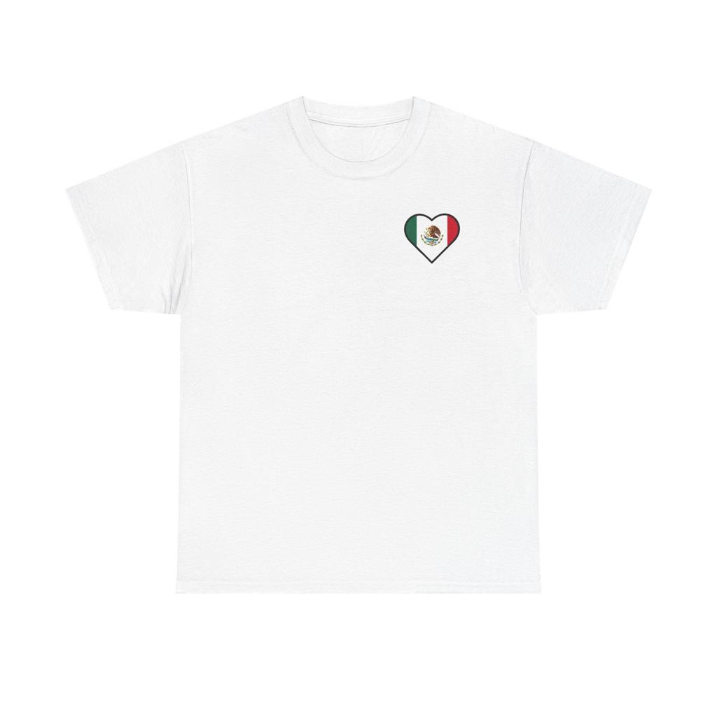 I Love Mexico Flag T-Shirt | Heart Mexican Flag Tee