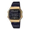 [Casio] CASIO цифровые часы Standard A168WEGB-1B мужские женские черные x золотые черные инвертированные ЖК-дисплеи зарубежная модель [параллельный импорт]