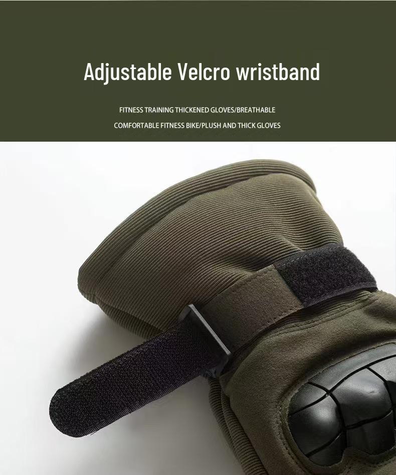 Men's Fleece-Lined Touchscreen Tactical Gloves: Winter Windproof Non-Slip Gloves for Outdoor Sports, Cycling, and Motorcycling.