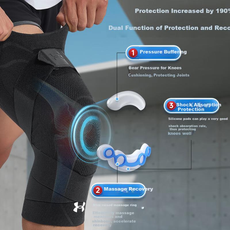 Under Armour Knee Brace, Summer Sports Basketball Running Meniscus Badminton Patellar Hiking Old Cold Legs Knee Joint Protector