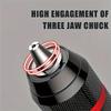 3/8" 1/2"(0,8-10 мм,1,5-13 мм)Бесключевой сверлильный патрон, универсальный сменный резьбовой бесключевой металлический сверлильный патрон для ручной электрической дрели
