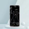 Милый чехол с изображением черного кота для Samsung A54 A52 A50 A70 A30 A40 A20S A20E A02S A12 A14 A22 A42 A72 A34 A32 5G A04s, прозрачный чехол