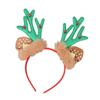 Festival Deer Antler Headpiece With Soft Fabric And Jingling Bells Comfortable Christmas Hair Ornament For Family