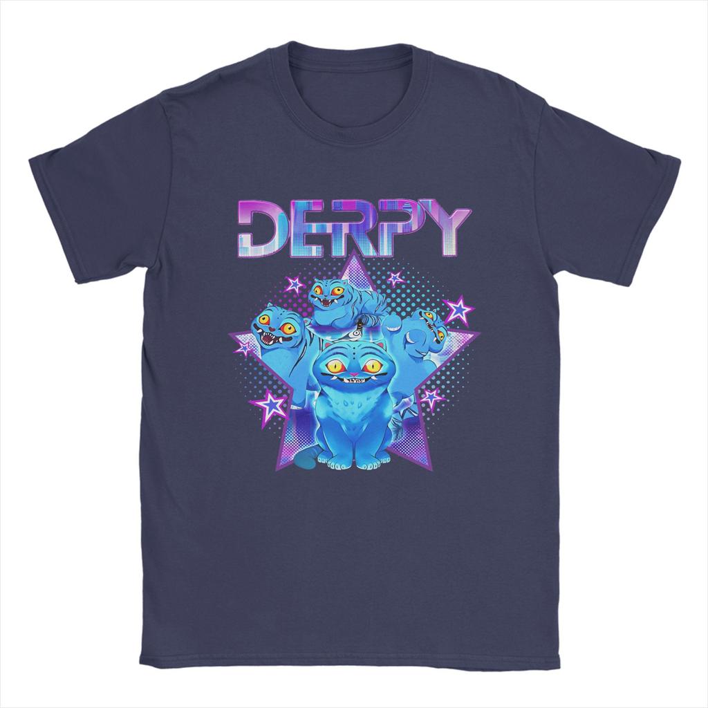 Derpy Tiger Kpop Demon Hunters Men's T Shirt Novelty Tees Short Sleeve Round Collar T-Shirt Cotton Gift Idea Tops