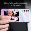 Case For Samsung Galaxy A50 A02s M31 A70 A30 A10 A20e A40 A10s M30s M51 M52 M22 M32 Black Phone Cover Pink Letters M S R