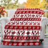 1PC Christmas, PatternOutdoor Flannel Blanket - Soft Plush Decor for Picnics, camping, Bedroom, Playroom, Office, or Lunch Break 1351A
