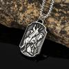 New European and American Warrior Horse Pendant Hip Hop Personalized High End Titanium Steel Necklace