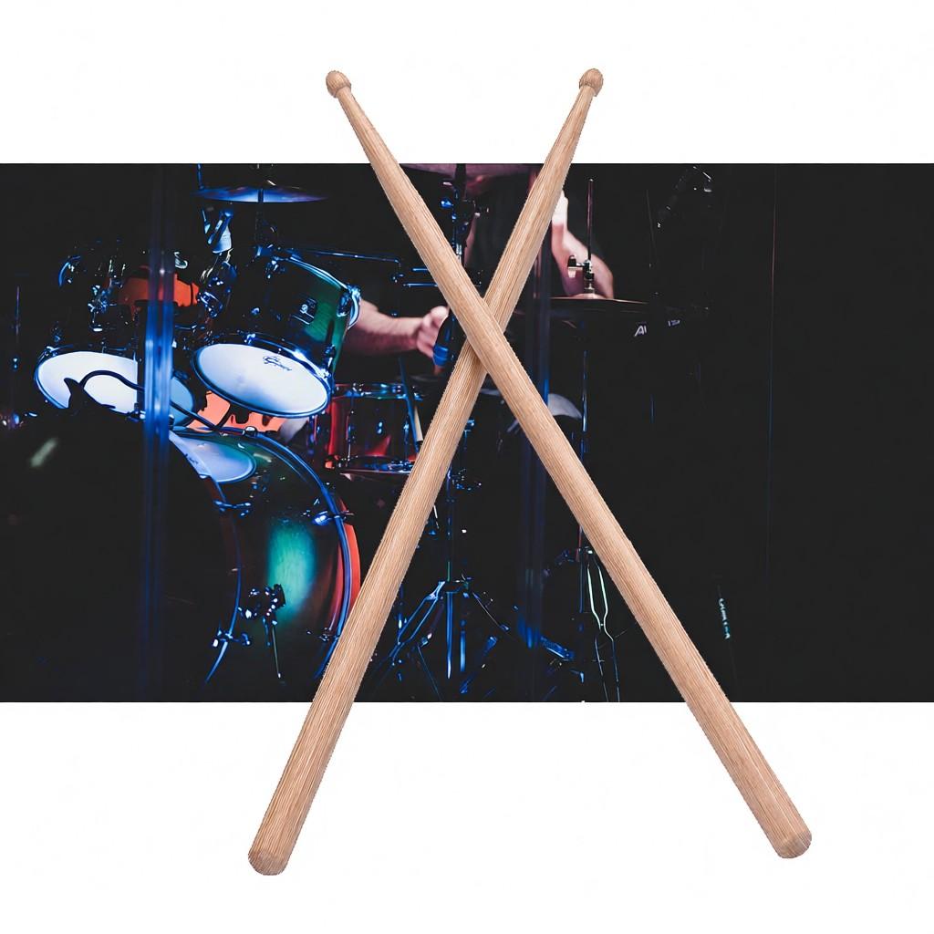 One Pair of 7A Wooden Drumsticks Drum Sticks Ash Wood Drum Set Accessories