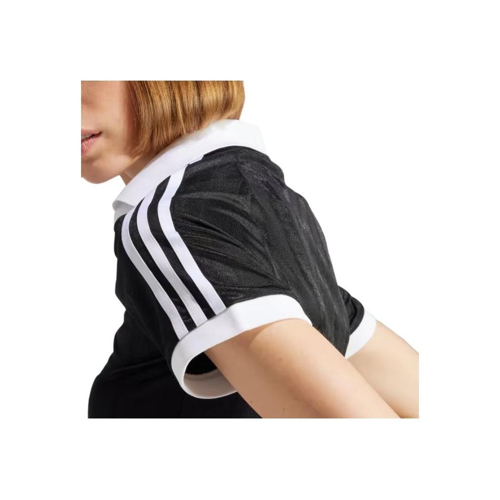 Adidas Originals Trefoil Letter Logo Print Short Sleeve T-Shirt Women Tops Black IR9780