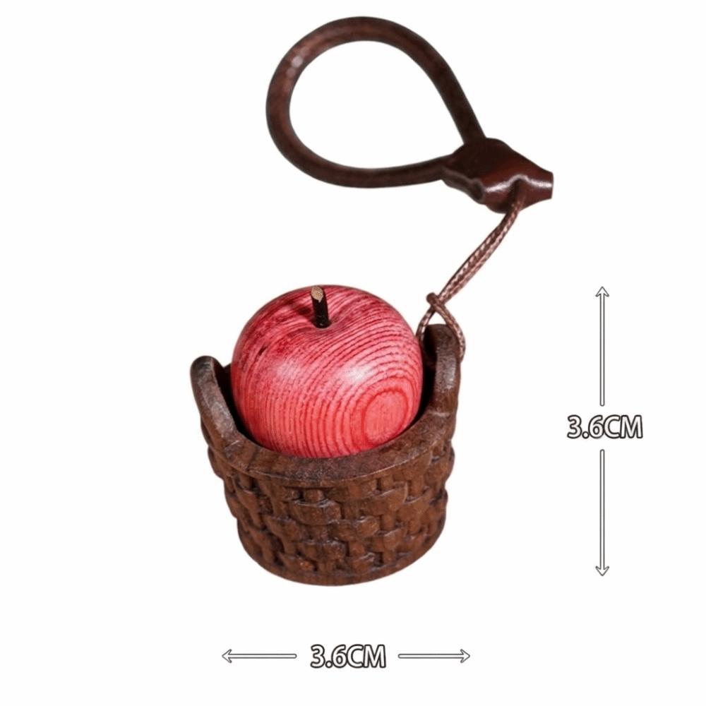 Natural Wood Carved Worry Stone Mini Handheld Handheld Ornament Wooden Keychain Study Use