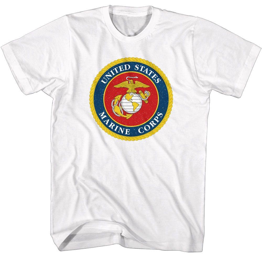 Футболка с белым логотипом USMC Seal для морских пехотинцев США