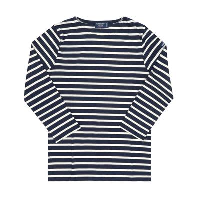Детская футболка с длинным рукавом Saint James Modern Stripe 2066 Морской Экру