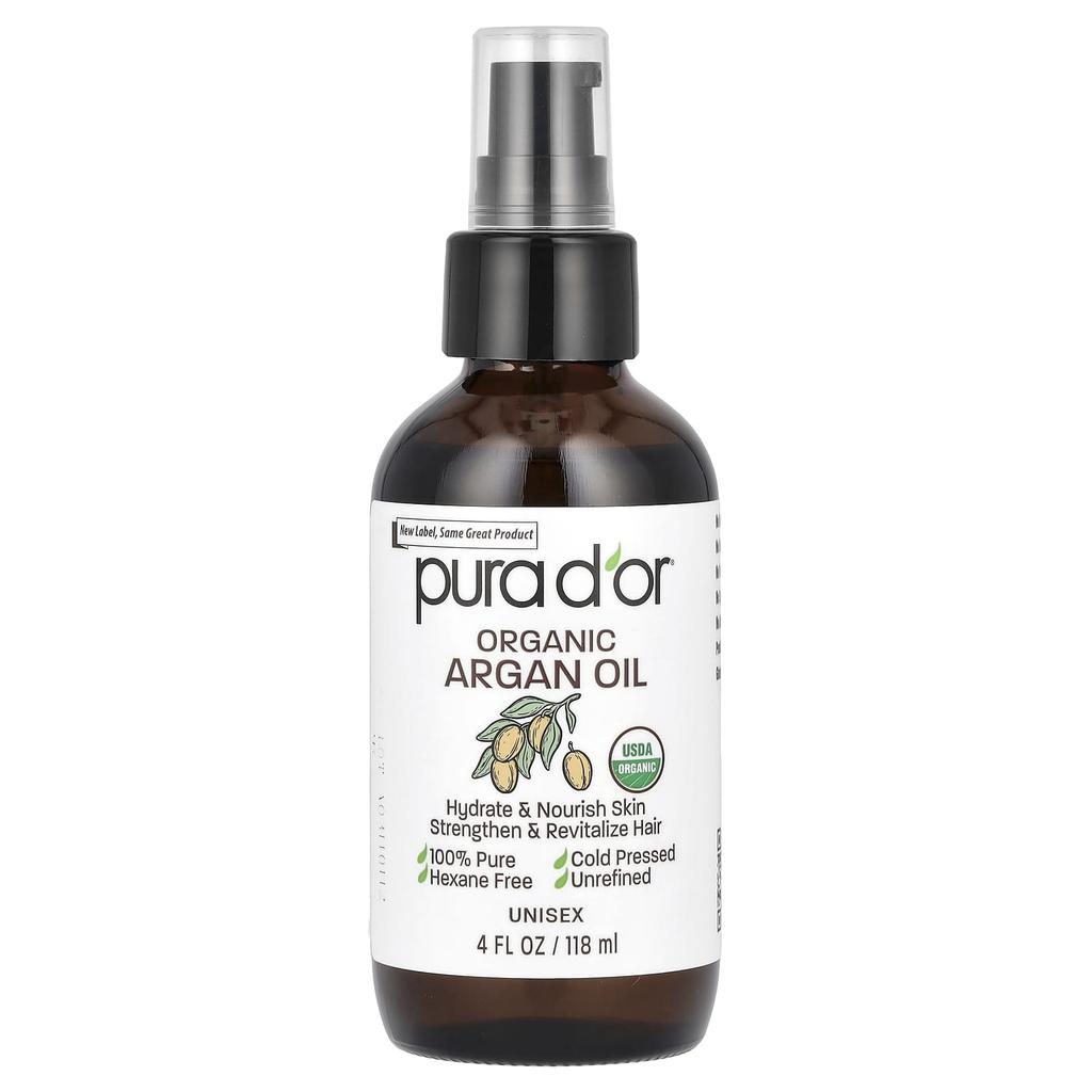 Pura D'or Organic Argan Oil, 118Ml(4Fl Oz)