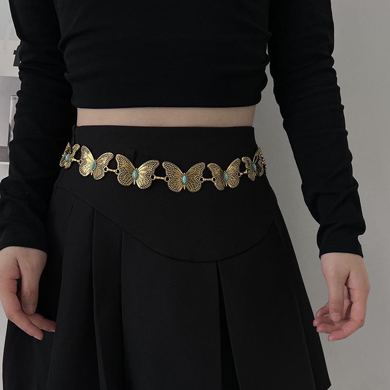 Богемный Этнический Металлический Пояс-Цепочка на Талию Высокого Класса для Женщин - Ретро, Универсальный Модный Аксессуар