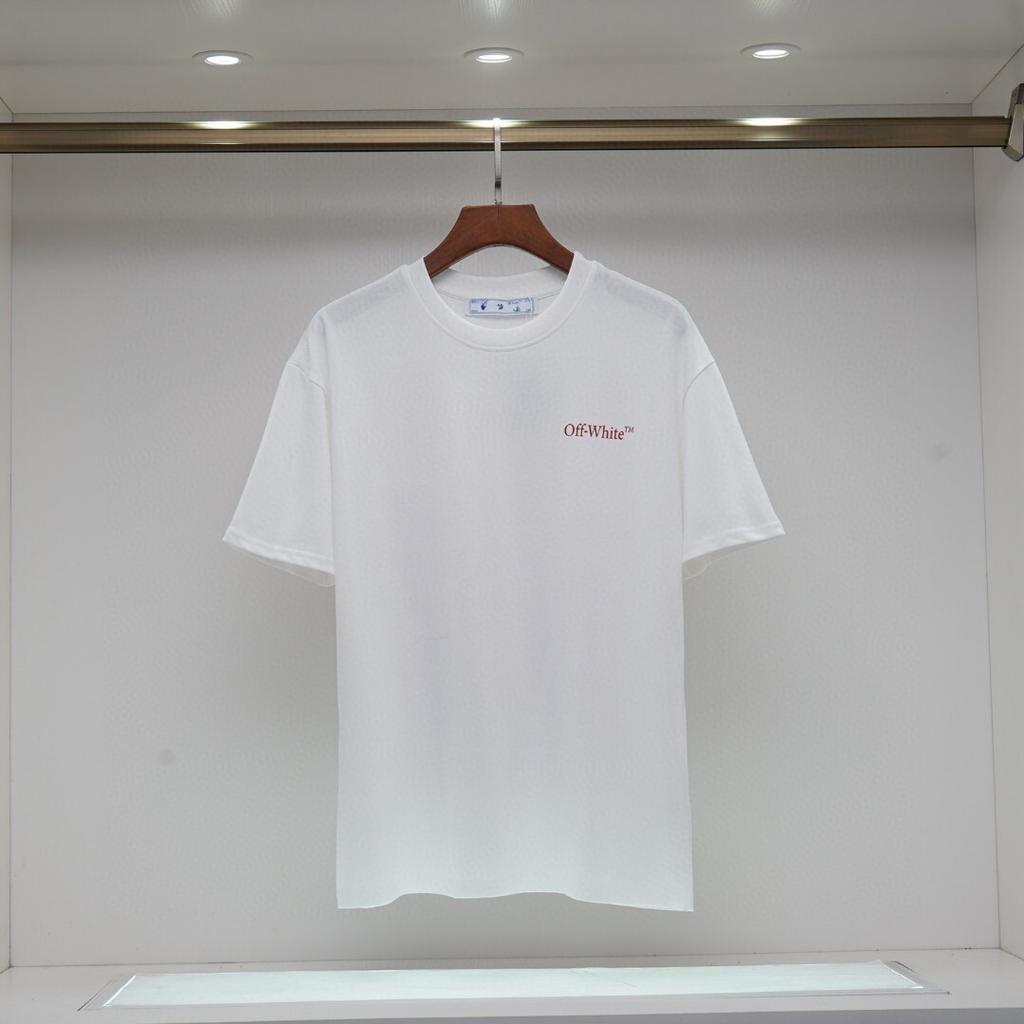 2061 Off-White Summer Men's and Women's Pure Cotton Print Oversized T-shirt Street Wear