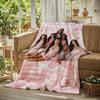 1pc Katseye Girl Group Flannel Blanket, All Season Super Soft Warm Throw Blanket for Bedroom Living Room Camping, Music Fans Hol