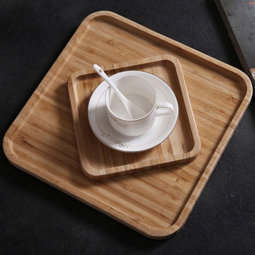 1 шт. предметы домашнего обихода бамбуковый поднос для фруктовых закусок, тарелки для хранения чая, фруктов, барбекю, хлеба