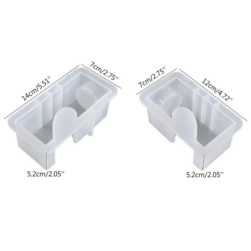 Ремесленная форма для литья подсвечника в виде сердца, эпоксидная смола, форма для литья, силиконовая форма для дома, украшение для дома, аксессуары для рукоделия, форма из смолы