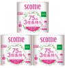 Scotty Цветочный Упаковка 3x Более Долговечный Туалет 4 75м Бумага Без Запаха, Рулоны, Двойной, [x3]
