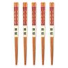 Wooden Set of Current Model J-kitchens Hand-Carved Chopsticks, Red, 5, 23cm,