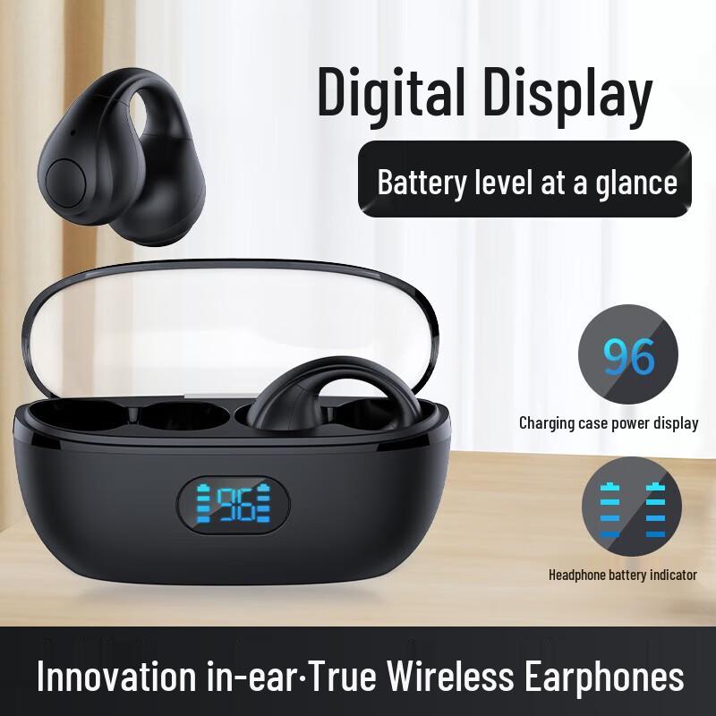 SayreLances G8 360-Degree Full-Tone Bluetooth 5.3 Ear-Clip Headphones