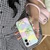 For iPhone 16 Case IMD 3D Butterfly Design TPU Phone Case with Beaded Strap