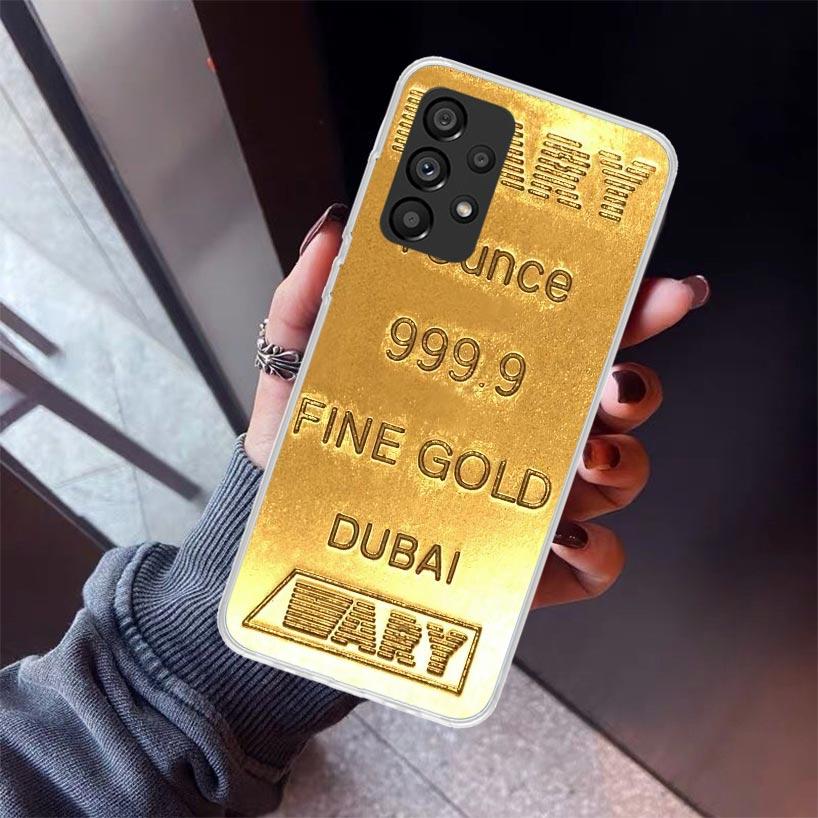 Fine Gold Pattern Printing Phone Case For Samsung Galaxy A52 A51 A50S A32 A22 A12 A02S A72 A71 A31 A70 A30S Note 20 Ultra 10 Plu
