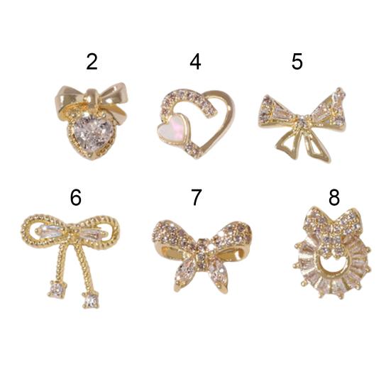 Nail Rhinestones Bow-tie Heart Bear Manicure Alloy 3D Nail Manicure Craft Ornaments