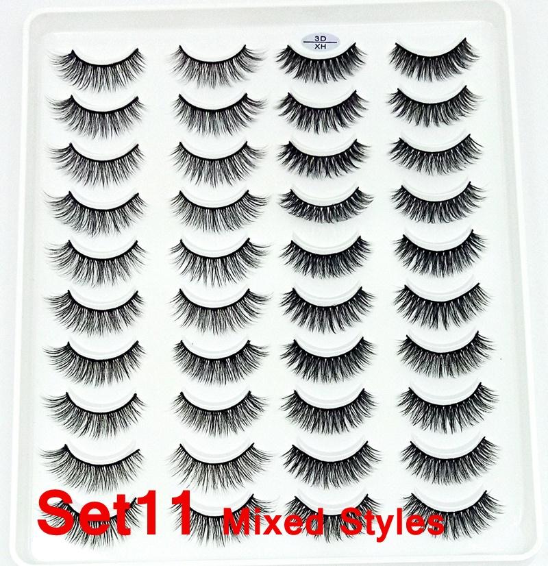 8/20 пар 15-20 мм натуральные 3D накладные ресницы набор для макияжа норковые ресницы наращивание норковые ресницы