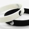 2 Pcs Cool Tai Chi Silicone Wristband Black White Color Sports Rubber Silicone Bracelets&bangles Fashion Jewelry Gifts Hot Sale