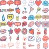 100 Valentine's Day Love Graffiti Stickers Decorate Suitcase Pen Guitar Notebook DIY Waterproof Stickers