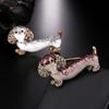 Animal Rhinestone Niche Design Fashion Jewelry Clothing Accessory Women Brooch Dachshund Dog Brooch