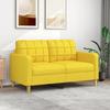 VidaXL 2-seater Sofa Light Yellow 140 Cm Fabric, Sofa, Upholstered Sofa, Living Room Seating, Loveseat, Living Room Sofa, 359096