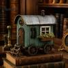 Смоляная фигурка для домашнего декора, винтажная мини-статуэтка фургона, ретро-фигурка дома-кемпера, уникальное коллекционное ремесленное украшение в стиле farmhouse, для интерьера