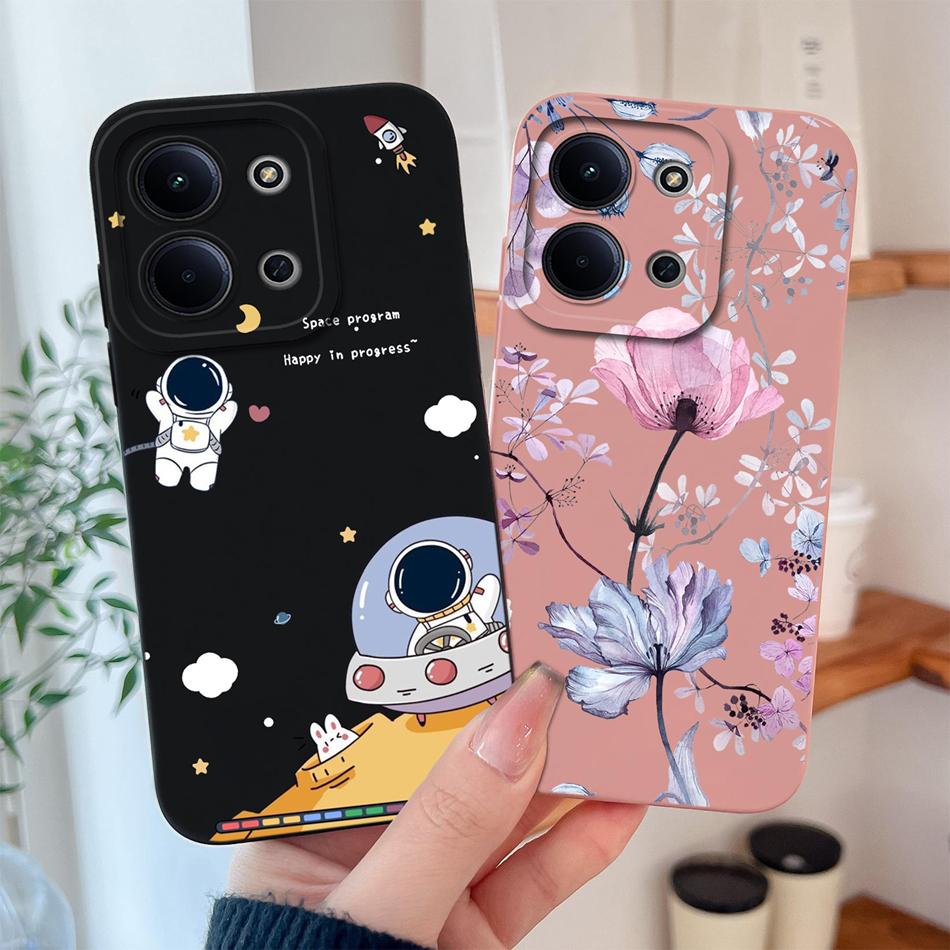For Redmi 15C 4G 5G Phone Case Cute Astronaut Full Protection Bumper For Redmi15C Soft Liquid Silicone Shockproof Back Covers