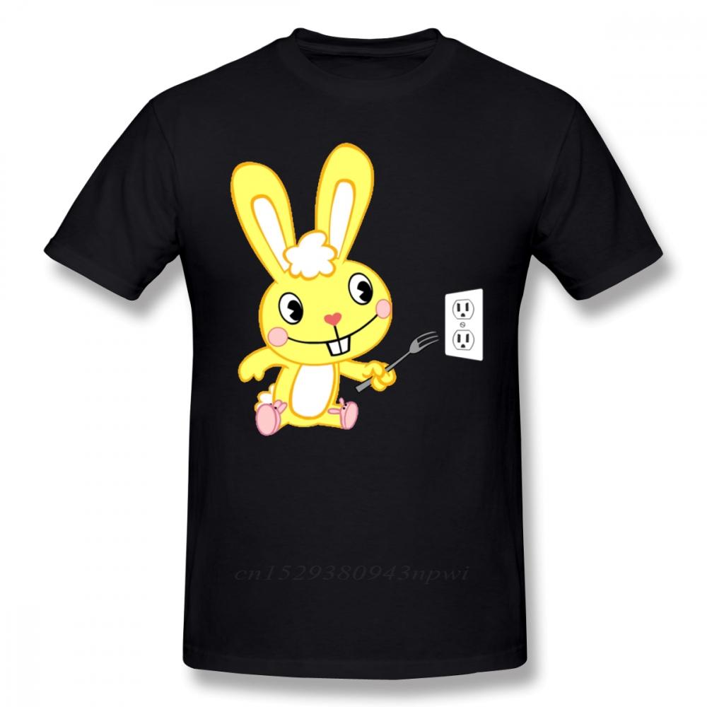 Футболка Happy Tree Friends Футболка Happy Tree Friends Кадлс Мультяшный Принт Хлопок Короткий Рукав Футболка Оверсайз Веселая Футболка