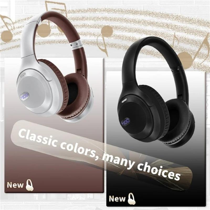 Детские наушники Bluetooth 5.2 со светодиодными кошачьими ушками, ограничением громкости 85/94 дБ и временем воспроизведения 100 часов, складная беспроводная/проводная гарнитура с кабелем 3,5 мм