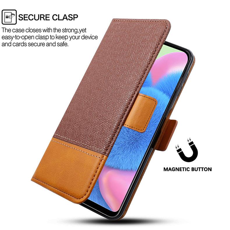 For iPhone 16e Case Color Splicing PU Leather Wallet Phone Cover