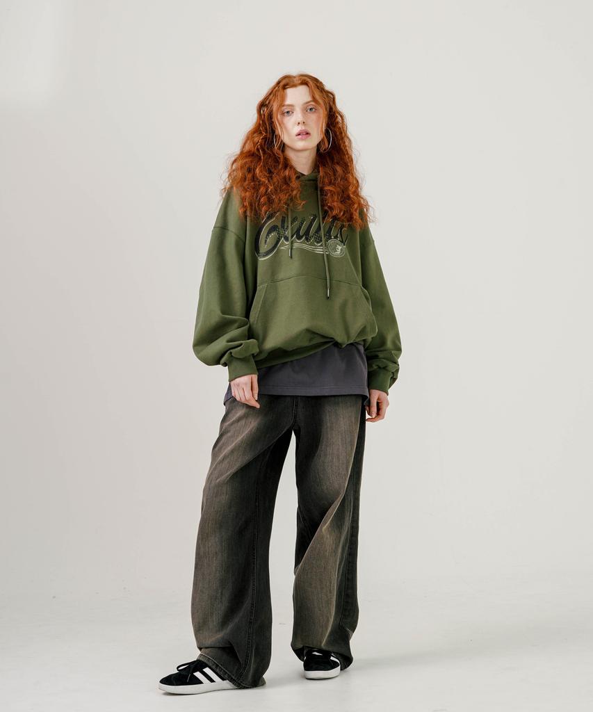 Худи из плотного хлопка Khaki Kmhd6750