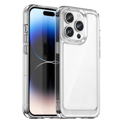 Для iPhone 12 Pro 6,1 дюйма Чехол WANLONFENG Серии MF ТПУ Акриловый Прозрачный Чехол для Телефона с Пленкой из Закаленного Стекла