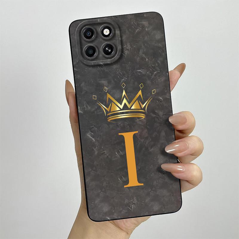 Чехол для Infinix Smart 6 HD Чехол для телефона Smart 6HD X6512 Модный Корона Буквы Полная Защита Матовый Противоударный Мягкий Защитный Чехол