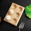 HeMu Массив дерева четырехсекционная подставка для яиц простая шестисекционная креативная ручная работа украшение холодильник завтрак коробка для хранения яиц