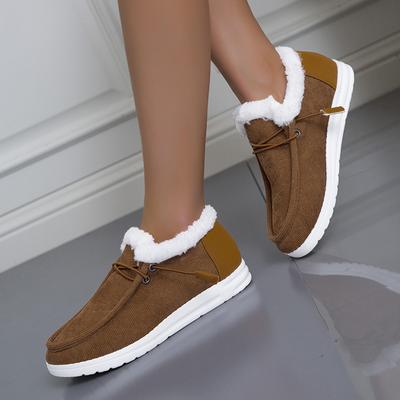 Импортные женские туфли большого размера на осень и зиму, новые, с толстой подошвой, с набивным рисунком, теплые, повседневные туфли из хлопка на плоской подошве, в наличии