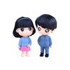 2 Pieces/Sets Of Boys And Girls Cartoon Doll Dollhouse Miniature Accessories Garden Decoration