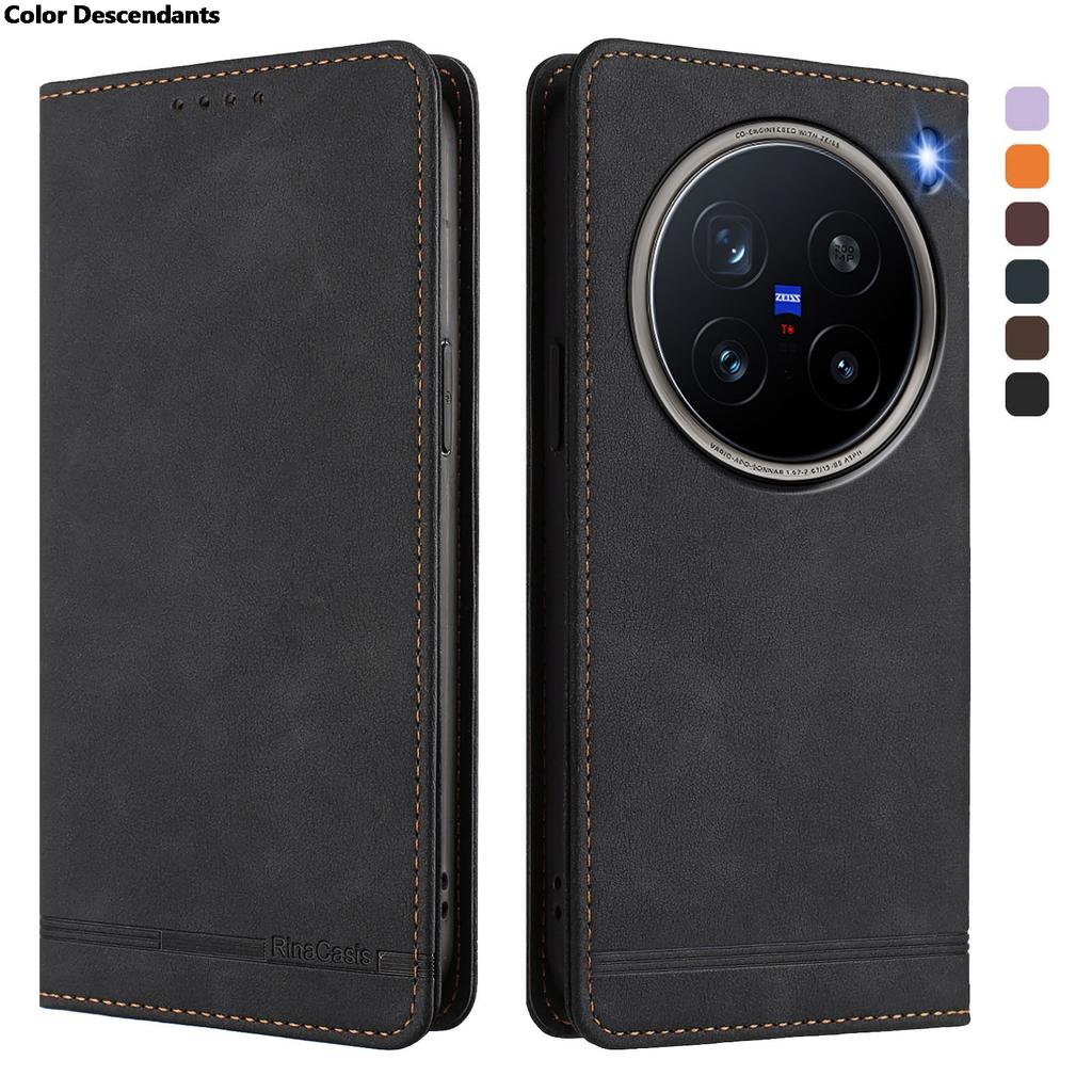 Роскошный кожаный чехол-книжка для телефона Vivo X300 X300 Pro Mini X200 Ultra X200 Pro X200S X200 FE Модный чехол-кошелек с подставкой Funda