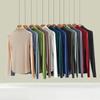 Women Bottoming Tshirt Autumn Winter Mock Neck Slim Tee Shirt Solid Basic All Match Tops Undershirt