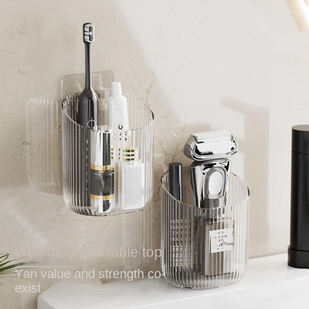 Multi-Functional Toothpaste Holder Punch-Free Cosmetic Storage Box Fashion Razor Storage Box