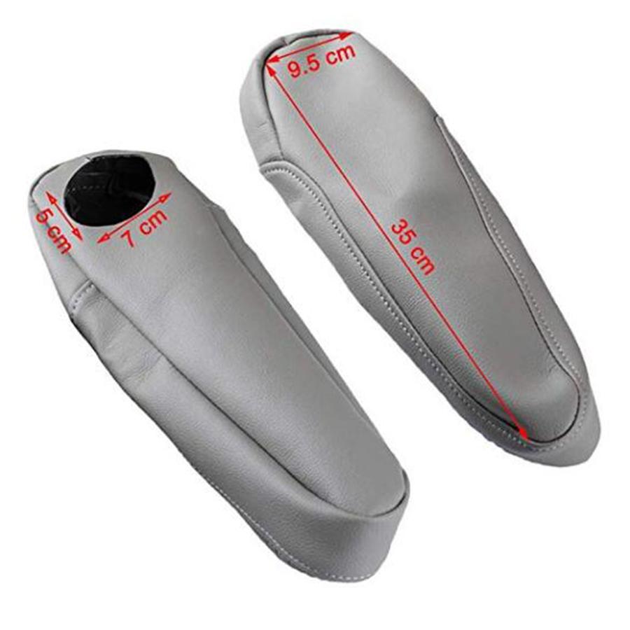 2X Серый Чехол на подлокотник из ПУ кожи Обивка Подходит для Honda Odyssey 2005-2010